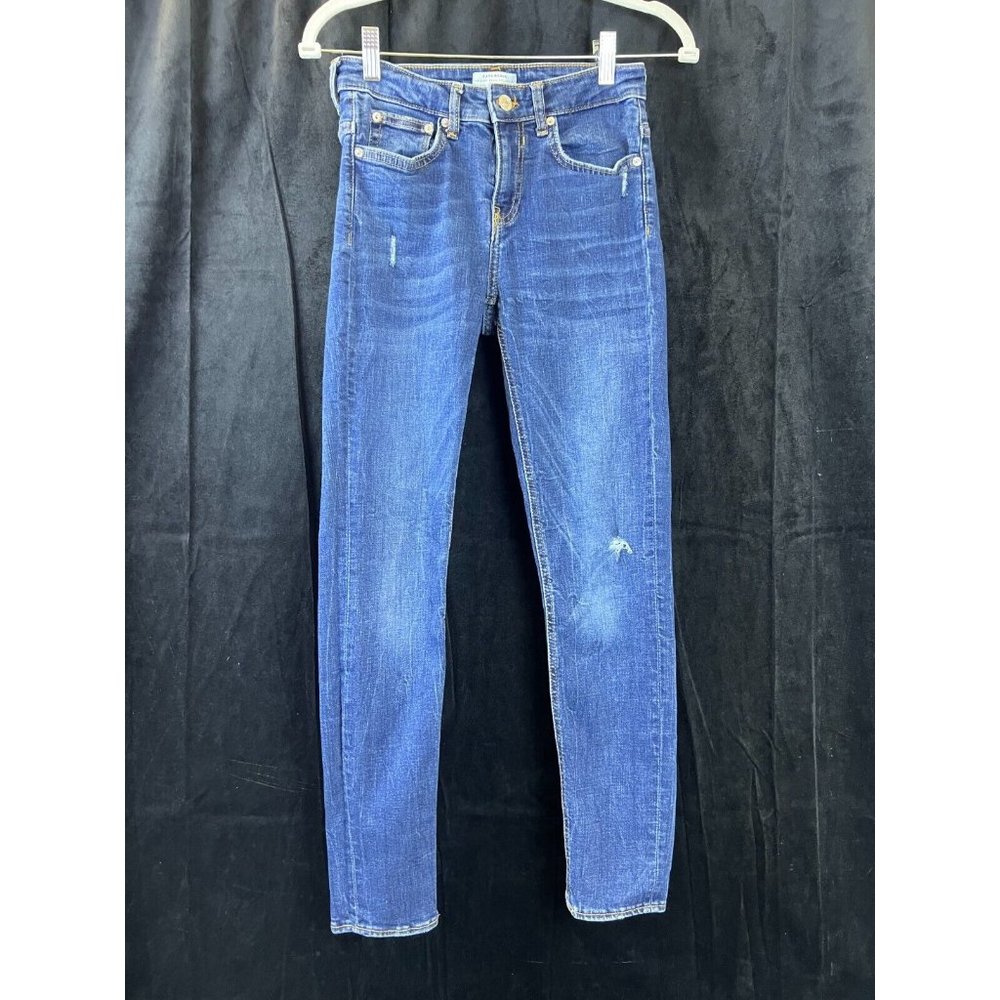 Zara Womens Premium Denim Collection Medium Wash Ankle Length Blue Jeans Size 4